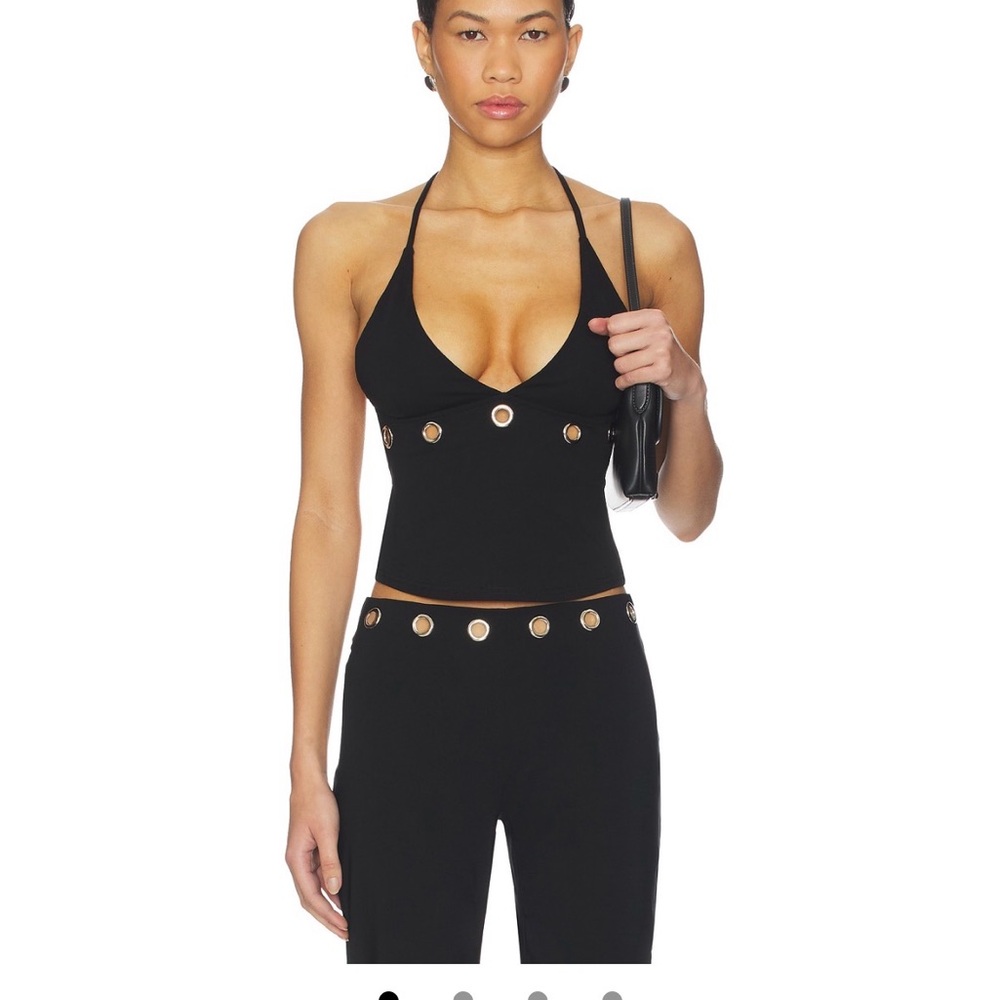 Tiger Mist Black Halter Top